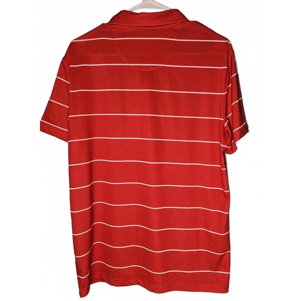 Urban Pipeline Men's Red Striped Polo Shirt Large Work Casual Sporty Style - Picture 2 of 6